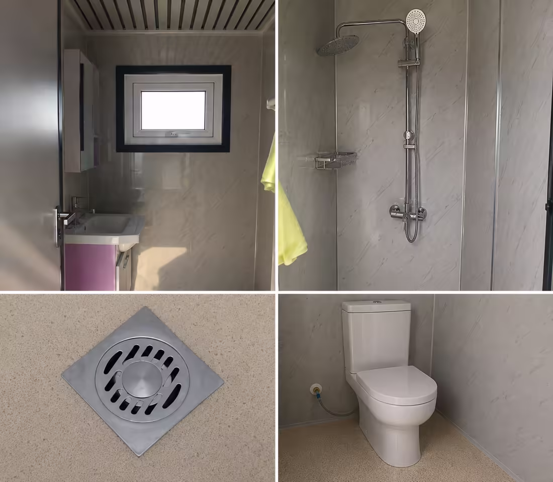 Módulo baño minería — conjunto sanitario