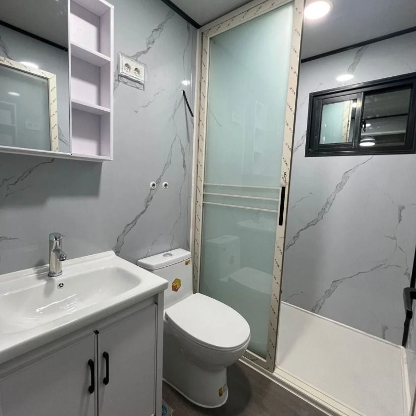 Módulo expandible — fachada y detalle